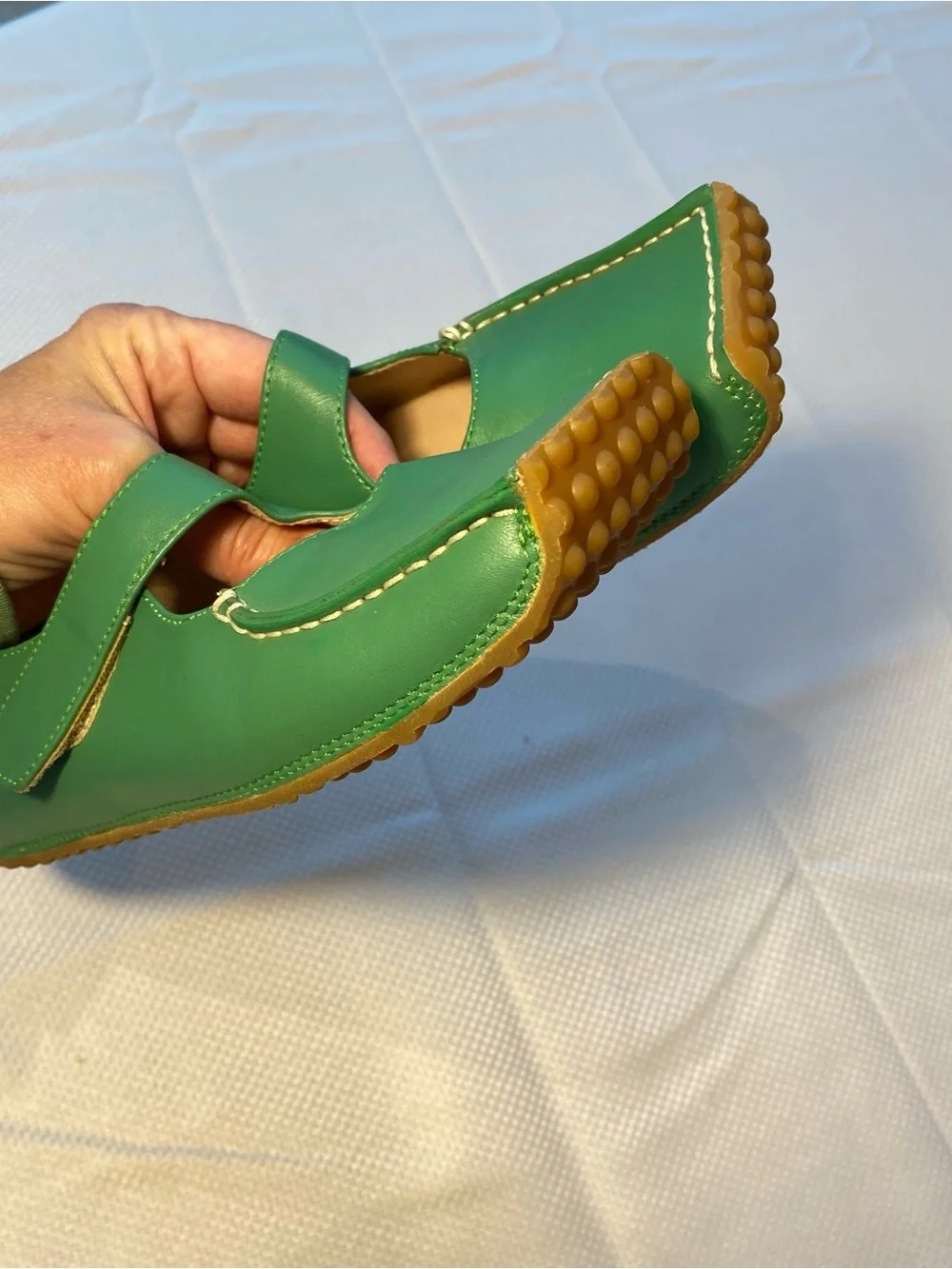 Bob Marley Green Leather Mary Jane Shoes for Men size 5
